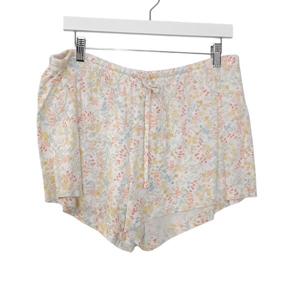 Lauren Ralph Lauren Black Label Pajama Set L Boxer Short Sleeveless Pink Floral - Picture 3 of 10